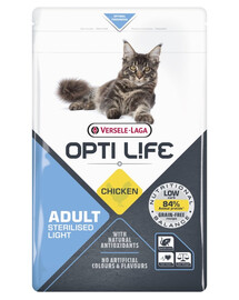 VERSELE-LAGA Opti Life Cat Sterlised/Light Chicken 2.5 kg für sterilisierte Katzen