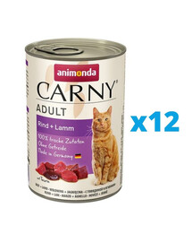 ANIMONDA Carny Adult Rind + Lamm 12 x 400 g