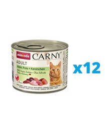 ANIMONDA Carny Adult HUHN, PUTE + KANINCHEN 12 x 200 g