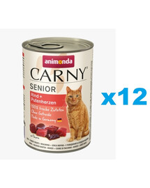 ANIMONDA Carny Senior Rind- und Putenherzen 12x 400 g