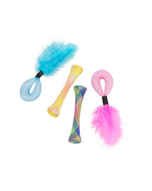 TRIXIE Set Röhren Katzenspielzeug mit Katzenminze 4 Stück