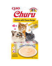 INABA Churu Cat cremiges Huhn und Käse Katzenleckerli 56 g