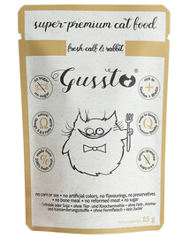 GUSSTO Cat Fresh Calf & Rabbit 85 g