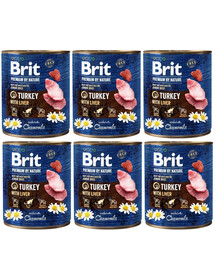 BRIT Premium  6x800 g Natürliches Truthahn- und Leberfutter für Welpen