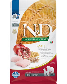 FARMINA Ancestral Grain Huhn & Granatapfel Light Hund Medium & Maxi 2,5 kg