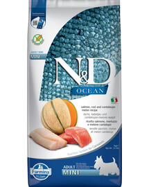 FARMINA N&D Ocean Dog Adult Mini salmon, cod & canatloupe melon 7 kg