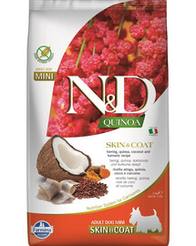 FARMINA N&D Quinoa Dog Skin&Coat Adult Mini Hering, Kokosnuss 2.5 kg