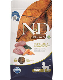 FARMINA N&D Brown Dog Adult Mini Lamb, Spirulina & Carrot 2 kg