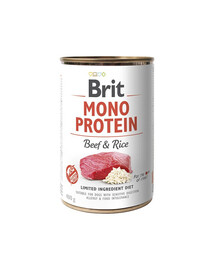 BRIT Mono Protein Beef & Rice 400 g Monoprotein-Lebensmittel Rindfleisch und Reis
