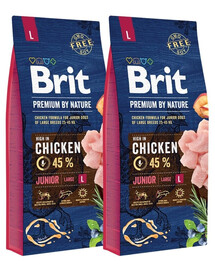 BRIT Premium By Nature Junior Large L 30 kg (2 x 15 kg)