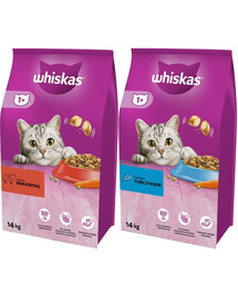 WHISKAS Adult 14 kg mit Rindfleisch und Gemüse + WHISKAS Adult 14 kg mit Thunfisch und Gemüse