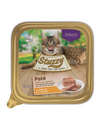 STUZZY PATE mit Huhn für sterilisierte Katzen 100 g
