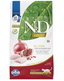 FARMINA N&D Prime Adult Cat Neutered Chicken&Pomegranate 300g Huhn mit Granatapfelfrüchten für ausgewachsene kastrierte Katzen