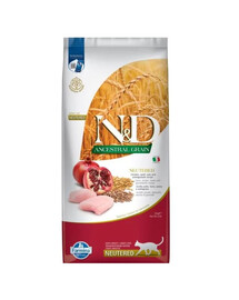 FARMINA N&D Ancestral Adult Cat Neutered 10 kg Huhn, Dinkel, Hafer und Granatapfel