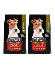 FARMINA Cibau Adult Mini Futter für ausgewachsene kleine Hunde 2x 2,5 kg