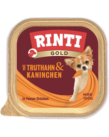 RINTI Gold Turkey&Rabbit Mini Truthahn- und Kaninchenschale 100 g