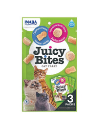INABA Juicy Bites Knabbertaschen mit saftigem Kern in lustigen Formen 33,9 g (3x11,3 g)