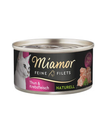 MIAMOR Feine Filets Naturell Tuna&Crab 80g