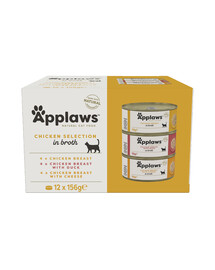 APPLAWS Cat Tin 12x156g Chicken Selection Broth Multipack