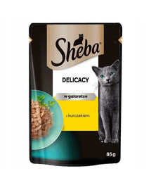 SHEBA Delicacy in jelly 85g Hähnchenstücke in Gelee für Katzen