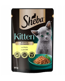 SHEBA Kitten 85g mit Hühnchen in Sauce für Kätzchen