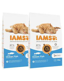 IAMS for Vitality mit Meeresfischen für ausgewachsene Katzen 20 kg (2 x 10 kg)