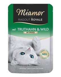 MIAMOR RAGOUT ROYALE Truthahn und Wild in Soße 24x100 g