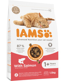 IAMS Cat Adult All Breeds Salmon mit Lachs und Huhn 1,5 kg