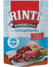RINTI Kennerfleisch Poultry hearts Geflügelherzen im Beutel 24x400 g