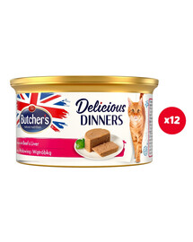BUTCHER'S Classic Delicious Dinners mit Leber und Rindermousse 24x85 g [CLONE]