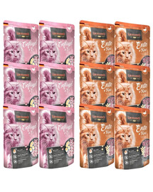 LEONARDO Finest Selection Nassfutter Geflügel und Ei 6x85 g + Ente mit Käse 6x85 g