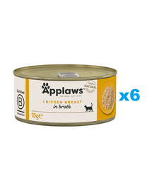 APPLAWS Cat Adult Chicken Breast Hähnchenbrust in Brühe 6x70 g