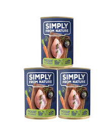 SIMPLY FROM NATURE Fasan mit Karotte 3 x 400 g