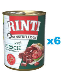 RINTI Kennerfleisch Rehwild 6x800g