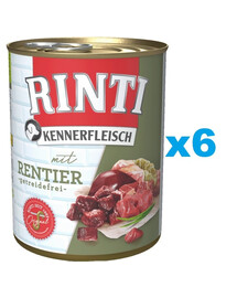RINTI Kennerfleisch Rentier 6x800g