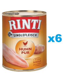 RINTI Singlefleisch Pur Monoprotein Huhn 6x400g
