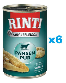 RINTI Singlefleisch Pur Monoprotein Pansen 6x400g