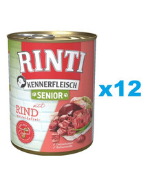RINTI Kennerfleisch Senior 12x800g mit Rindfleisch für ältere Hunde