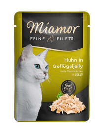 MIAMOR Feline Filets Huhn und Geflügel in Gelee 6 x 100 g