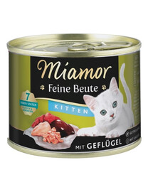 MIAMOR Feine Beute Kitten Poultry mit Geflügel für Kätzchen 24x185g