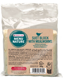 VERSELE-LAGA Menu Nature Fettblock mit getrockneten Weißen Fliegen 300g Futter für Wildvögel
