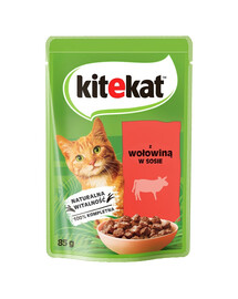 KITEKAT Rind in Soße 85 g für adulte Katzen