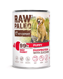 RAW PALEO Beef Rabbit Puppy 400g karma mokra wołowina z królikiem dla szczeniąt