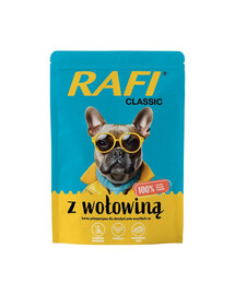 RAFI Classic Nassfutter mit Rind für Hund 400g