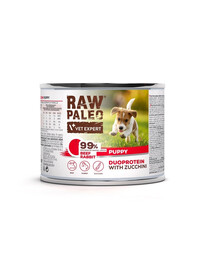 RAW PALEO Beef Rabbit Puppy 200g karma mokra wołowina z królikiem dla szczeniąt