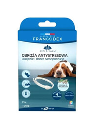 FRANCODEX Anti-Stress-Halsband mit Baldrian für Hunde < 25 kg 60 cm