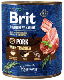 BRIT Premium by Nature 800 g Schweinefleisch und Speiseröhre natürliches Hundefutter