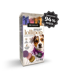 DR MALOU Lollipop Mixed Flavor Gevriesdroogde Vleeslollies voor Honden 48g (6 stuks)