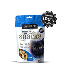 DR MALOU Vleesblokjes 100% Gevriesdroogde Tonijn 50g Snacks voor Katten