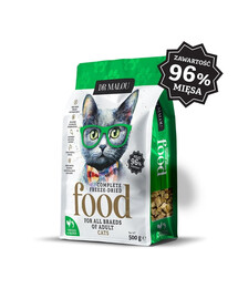 DR MALOU Gevriesdroogd Compleetvoer Kip met Zalm 500g Droogvoer voor Katten